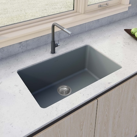Ruvati 30-inch Fireclay Undermount / Drop-in Topmount Kitchen Sink Single Bowl Blue RVL3030LU